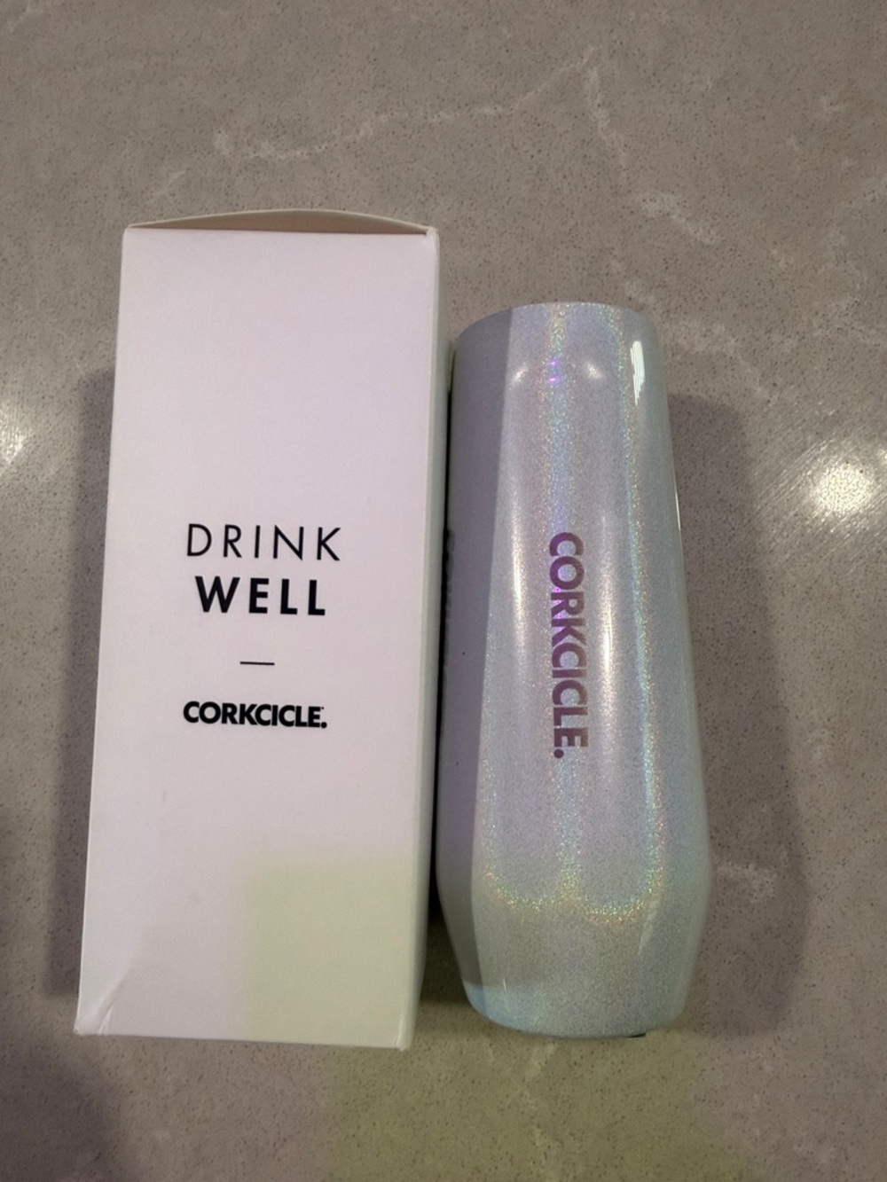 Corkcicle Stemless Flute Triple Insulated Stainless Steel Unicorn Magic 7oz